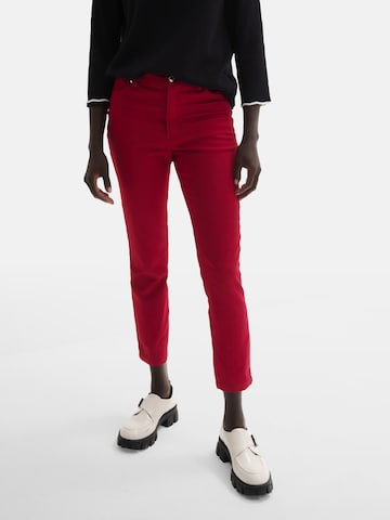 bonprix Slimfit Hose in Rot: Vorderseite