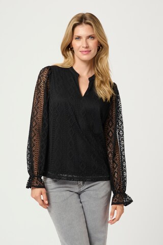 Cream Bluse 'Danika' i sort: forside