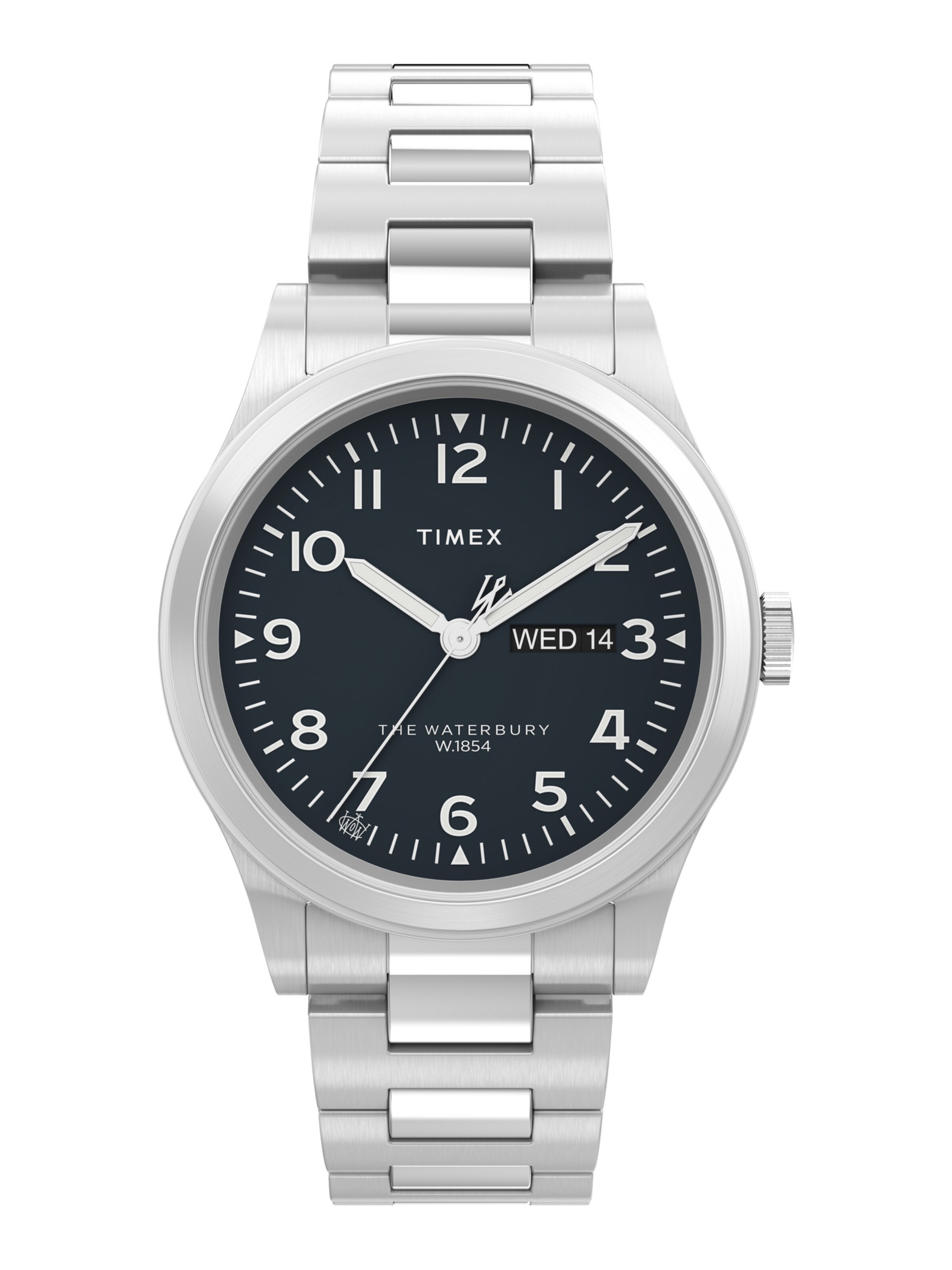 Montre à affichage analogique 'Waterbury Traditional' TIMEX en argent : devant