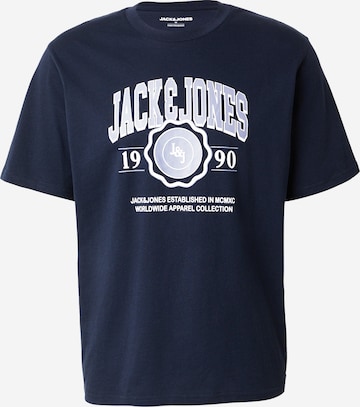 JACK & JONES Koszulka 'JJMAKO' w kolorze niebieski: przód