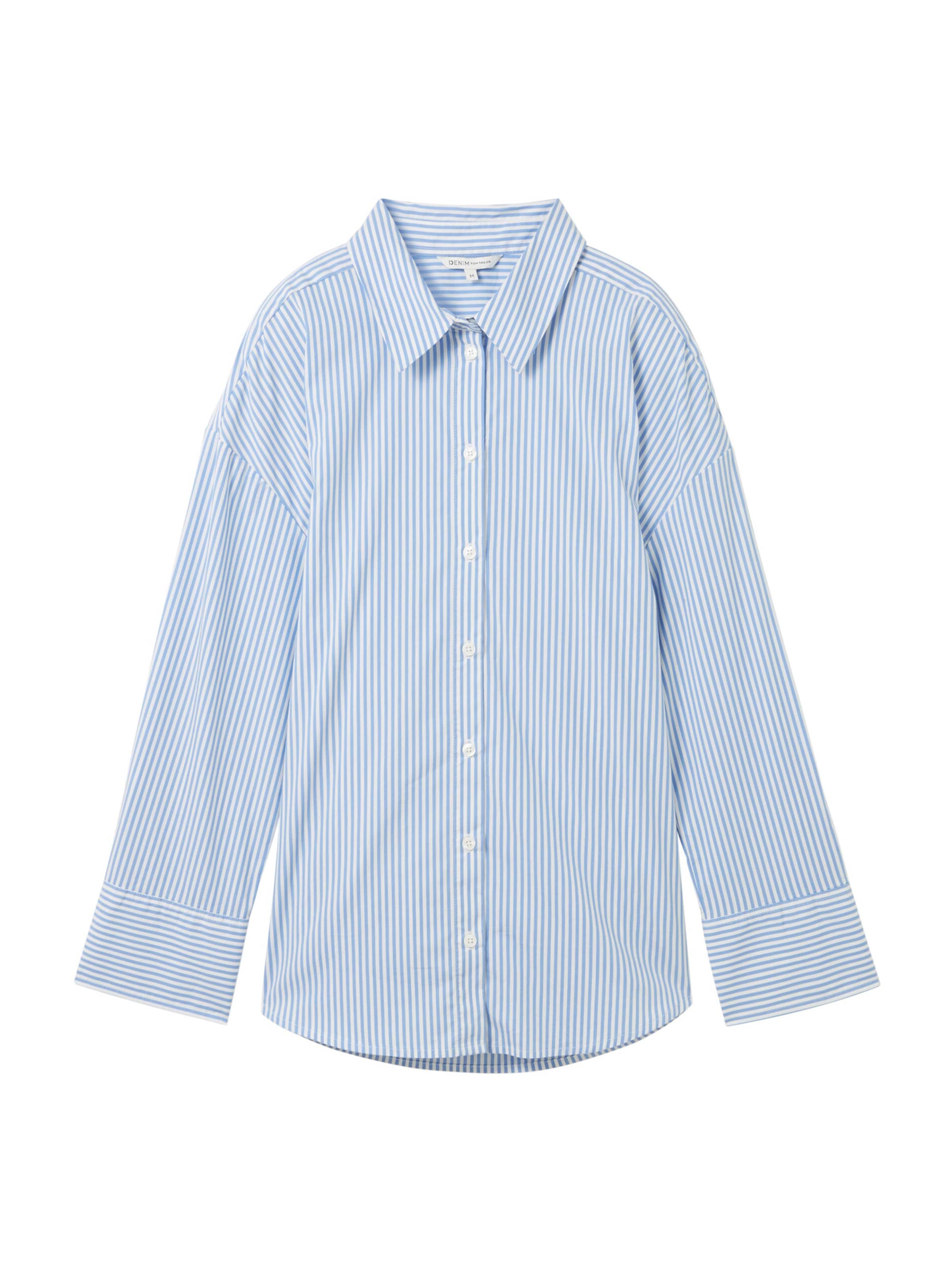 TOM TAILOR DENIM Blouse in Blue: front