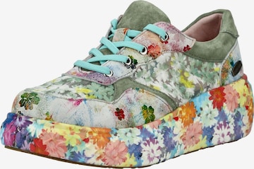 Baskets basses Laura Vita en vert : devant