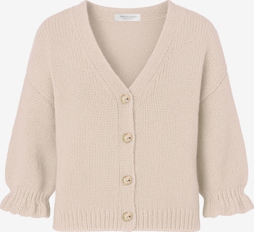 SASSYCLASSY Oversizestrickjacke in Weiß: Vorderseite