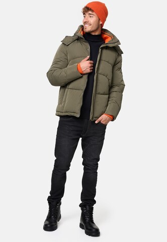 INDICODE JEANS Winter Jacket 'Dunlap' in Green