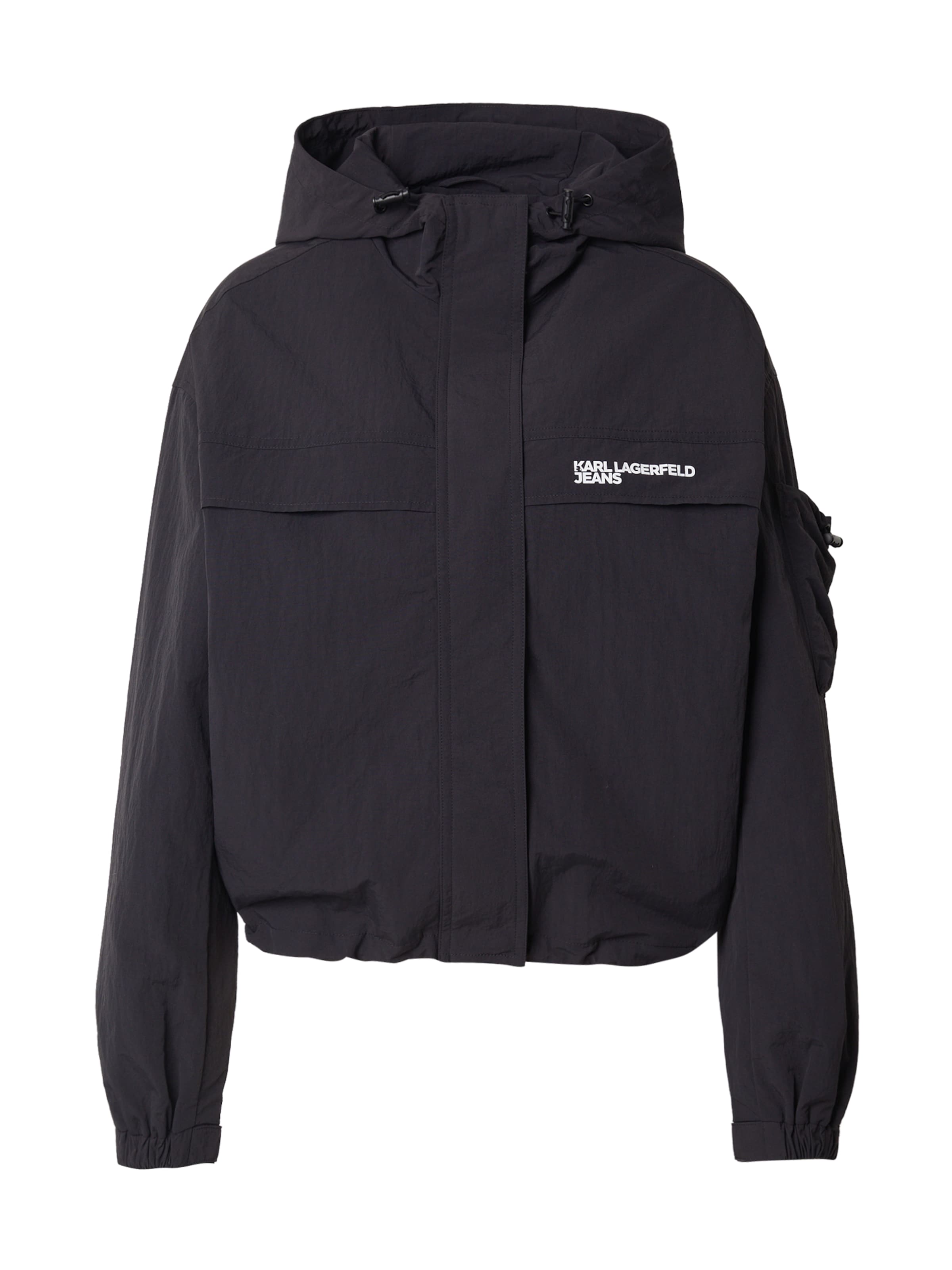 KARL LAGERFELD JEANS Övergångsjacka i svart: framsida