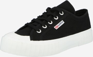 SUPERGA Platform trainers 'Cotu' in Black: front