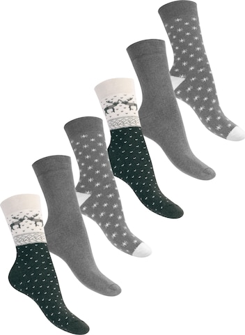 footstar Athletic Socks 'Winter Comfort' in Green: front
