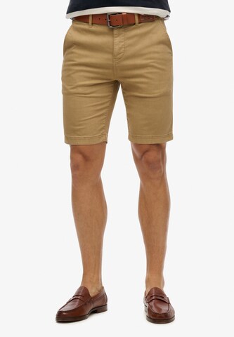 Regular Pantalon chino Superdry en beige : devant