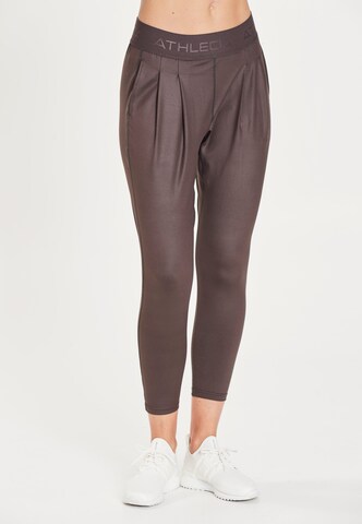 Athlecia Tapered Sportbroek 'Beastown' in Bruin: voorkant