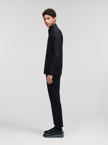 Karl Lagerfeld - Regular Fit Camisa 'Classic Poplin' em preto