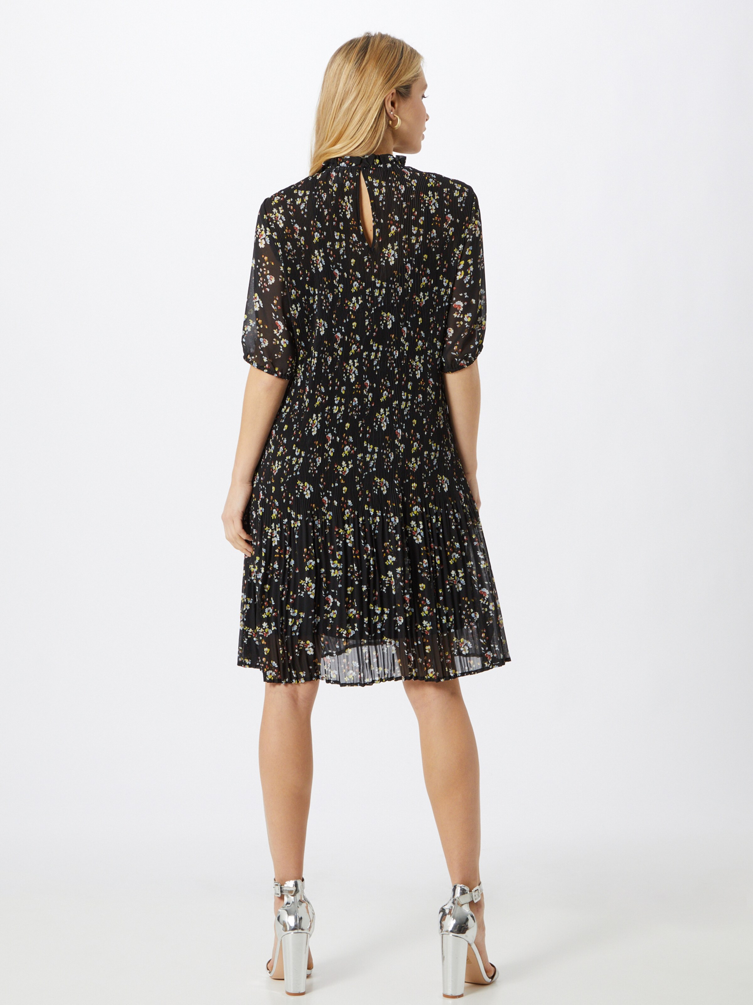 Frauen Große Größen VILA Kleid 'Blossoms' in Schwarz - OQ16016