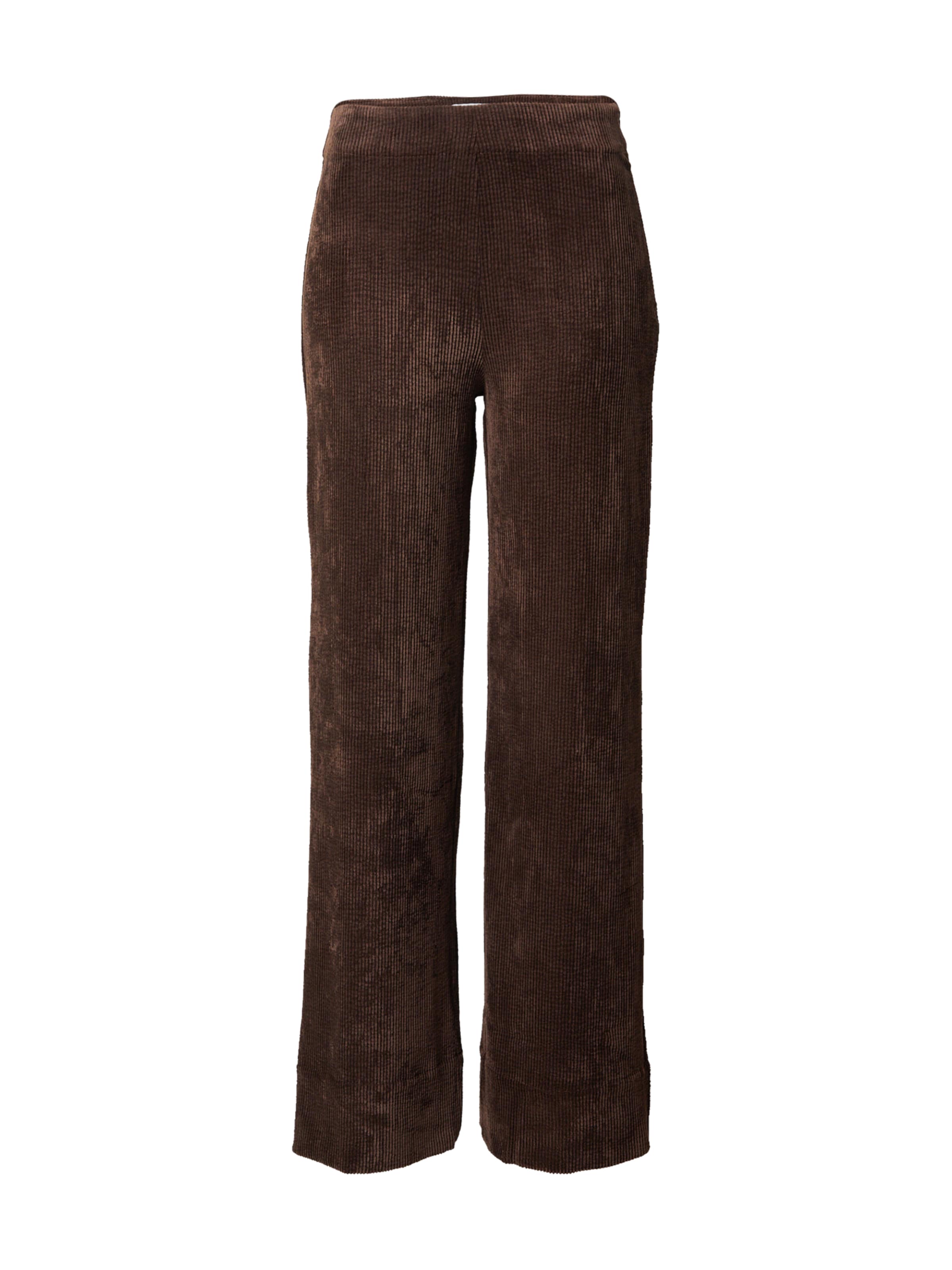 Wide Leg Pantalon 'THEA' NÜMPH en marron : devant