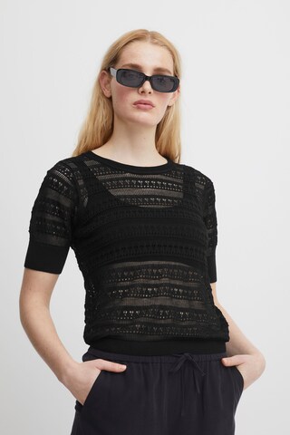 Pull-over 'MARINDA ' ICHI en noir : devant