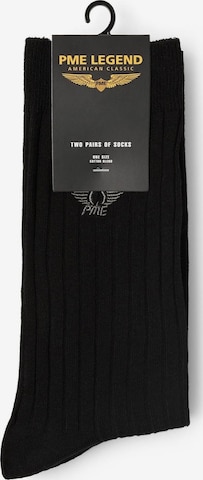 PME Legend Sokken '2-pack ribbed socks' in Zwart: voorkant