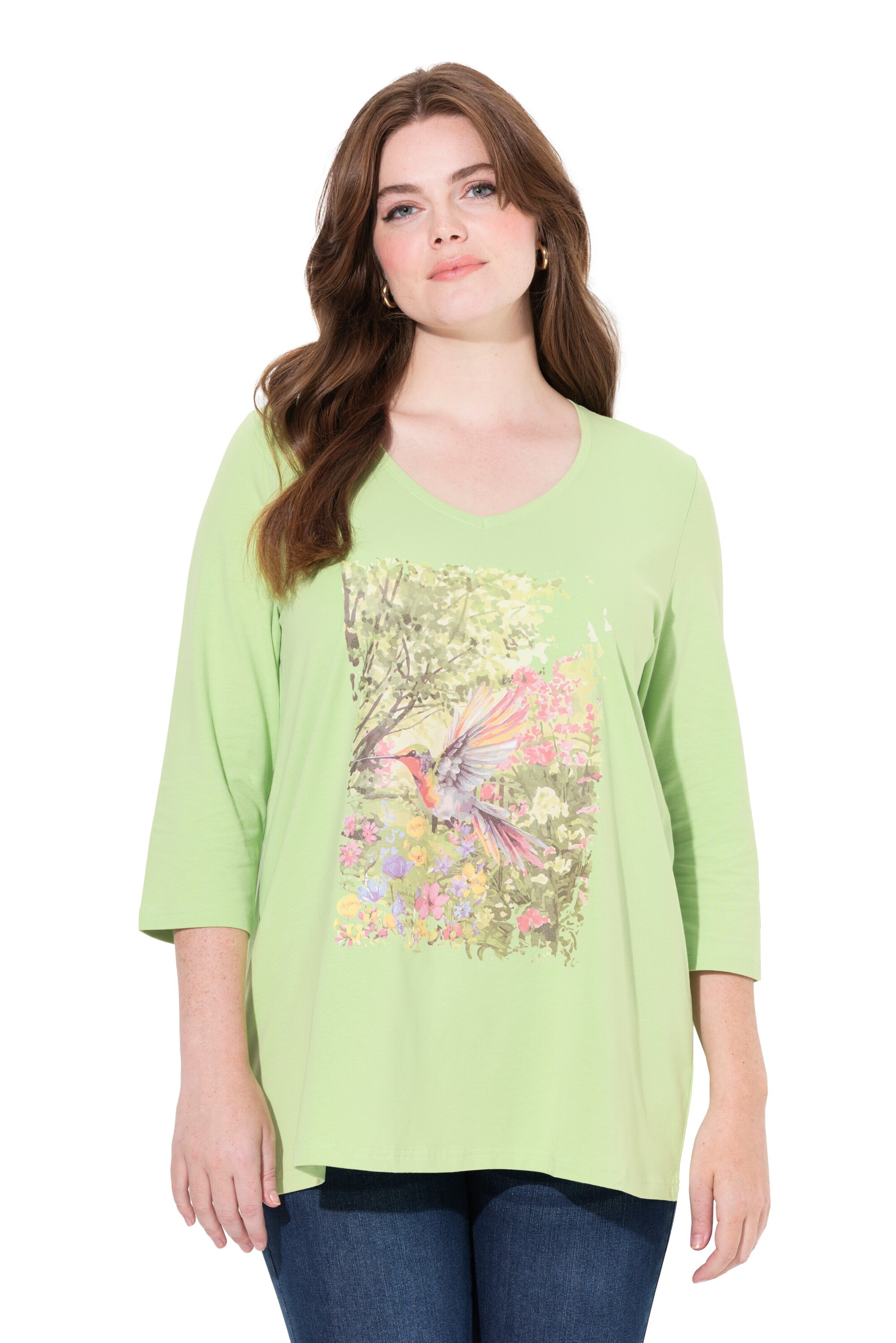 Ulla Popken Shirt in Groen: voorkant