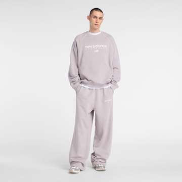 new balance Sweatshirt 'Trackside Fleece Crew' in Grijs