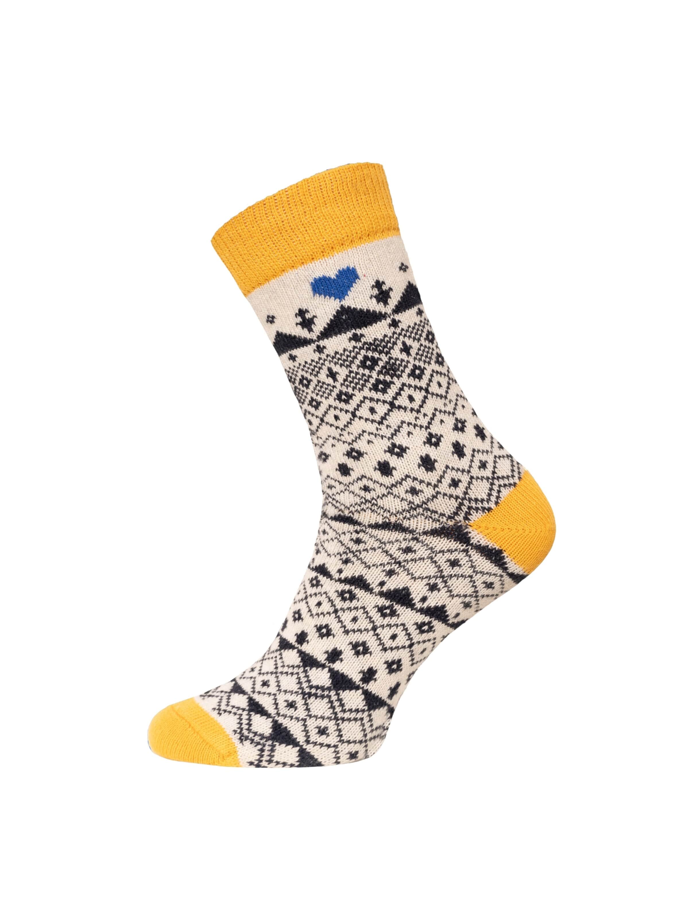 HomeOfSocks Socks 'HOS906' in Yellow: front