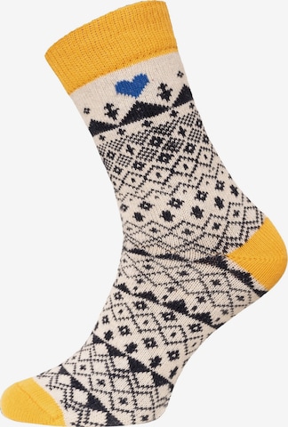 HomeOfSocks Socks 'HOS906' in Yellow: front