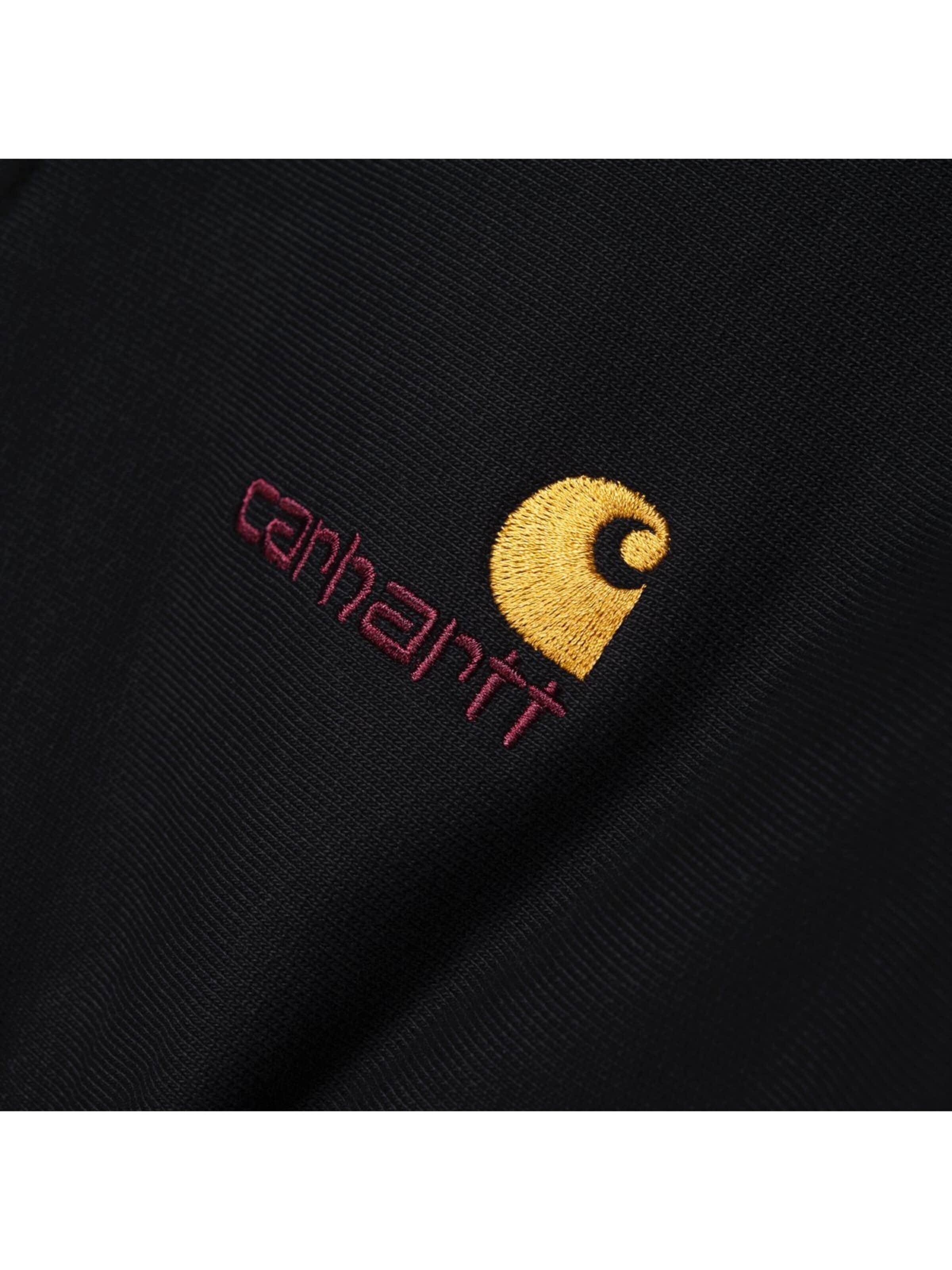 Carhartt WIP Pullover 'Half Zip American Script'‌ in Schwarz