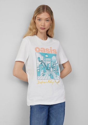 T-shirt QS en blanc : devant