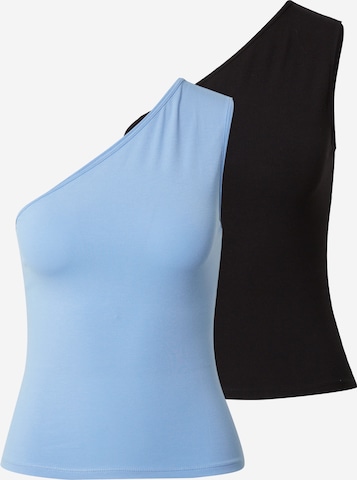 WEEKDAY Top 'Cindy' in Blauw: voorkant