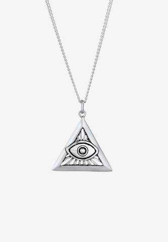 KUZZOI Kette 'Evil Eye, Geo' in Silber