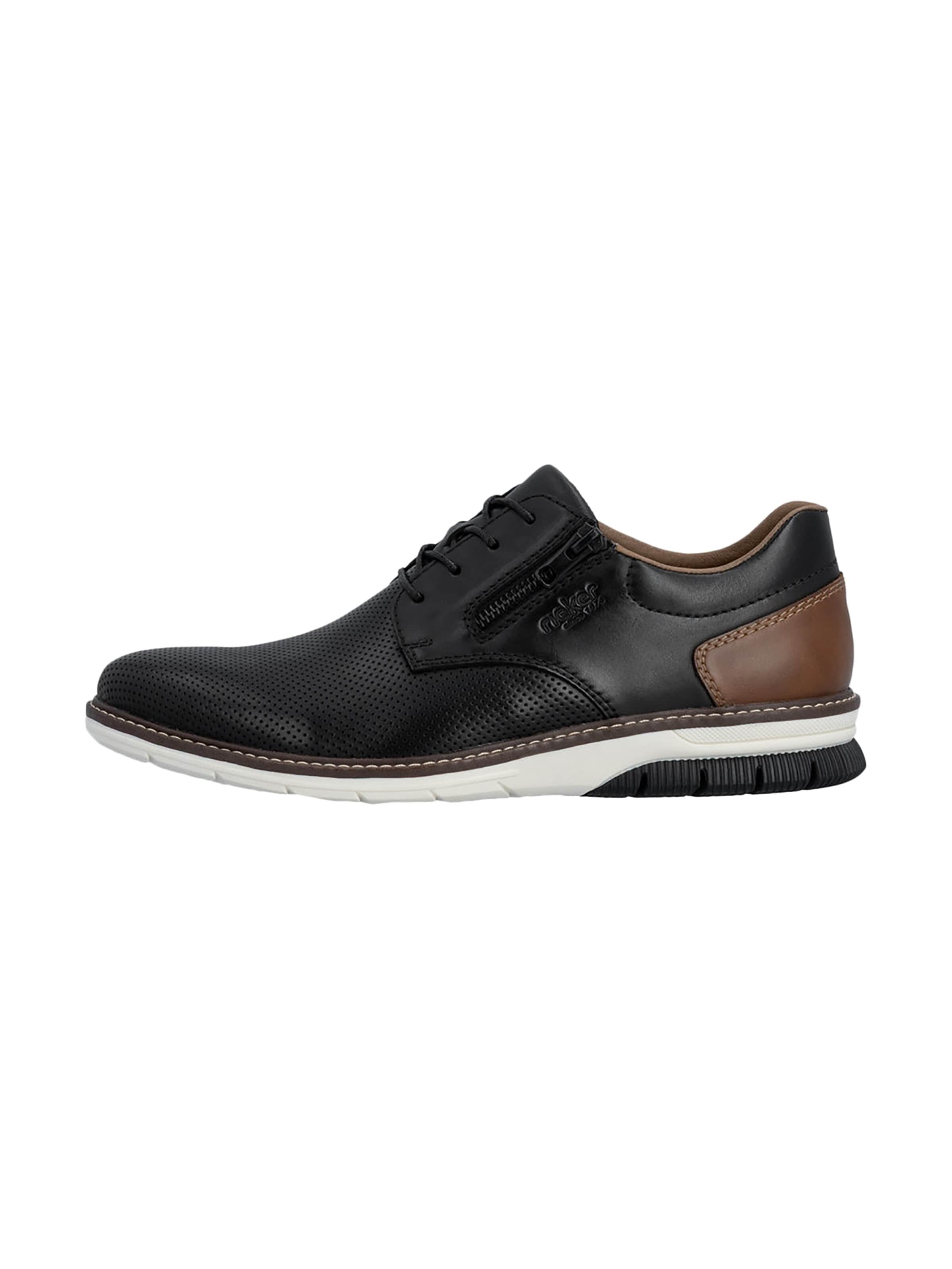 Rieker Slip-ons 'Sneaker aus Clarino-Leder' in Black: front