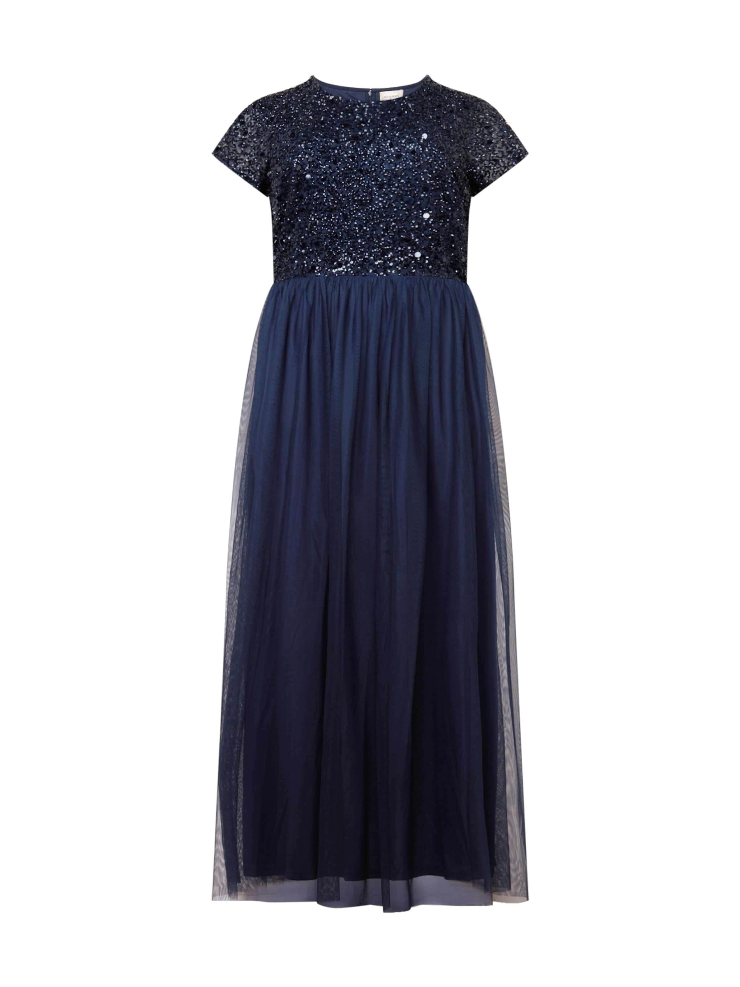 Robe de soirée 'Picasso' Lace & Beads Plus en bleu : devant