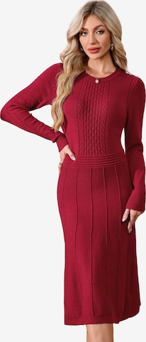 Yesfashion Strickkleid in Rot: Vorderseite