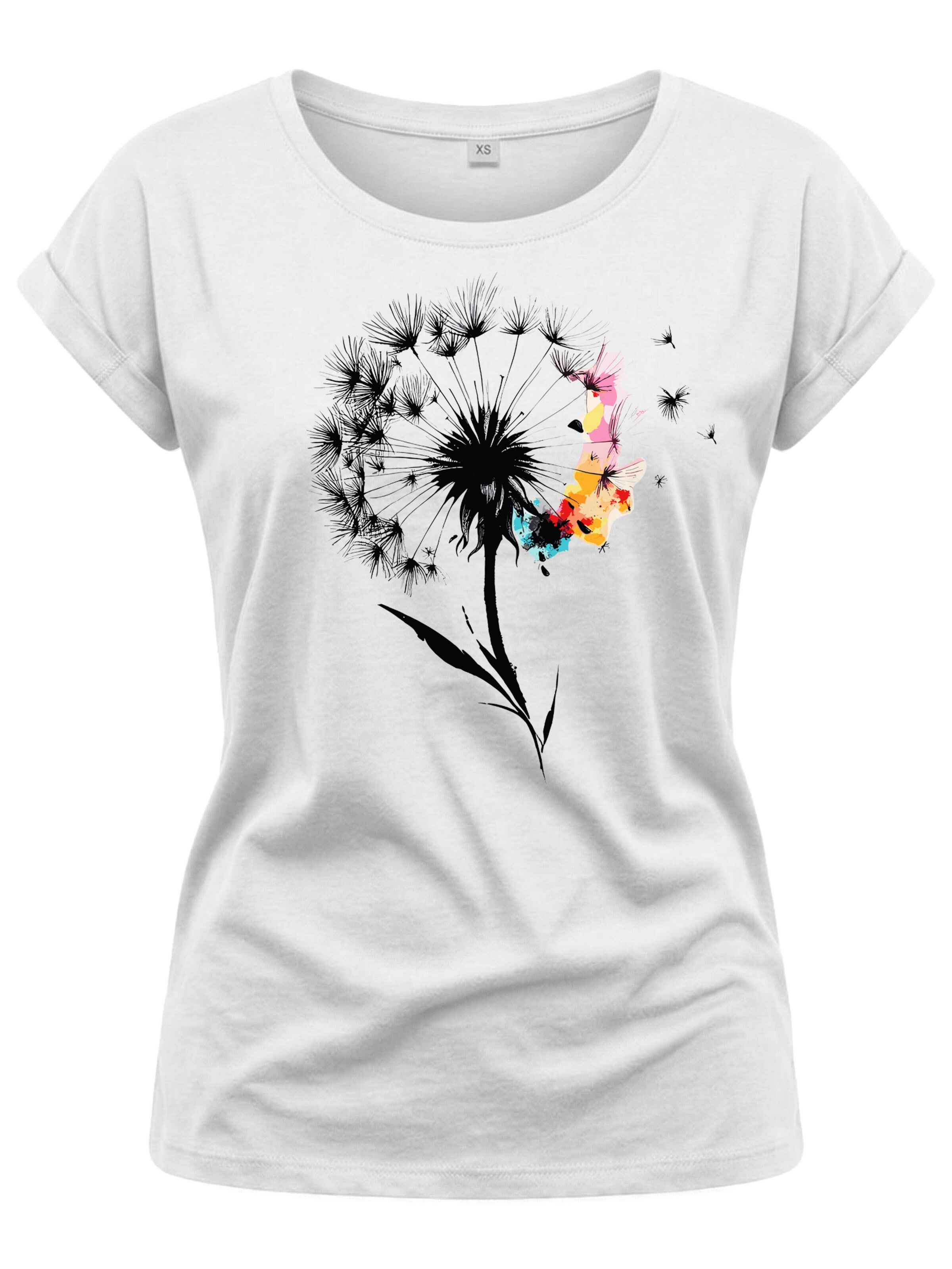 MAKAYA Shirt 'Pusteblume' in White: front