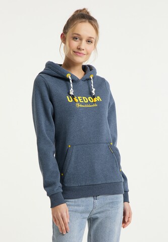 Schmuddelwedda Hoodie 'Usedom' in Blau: Vorderseite