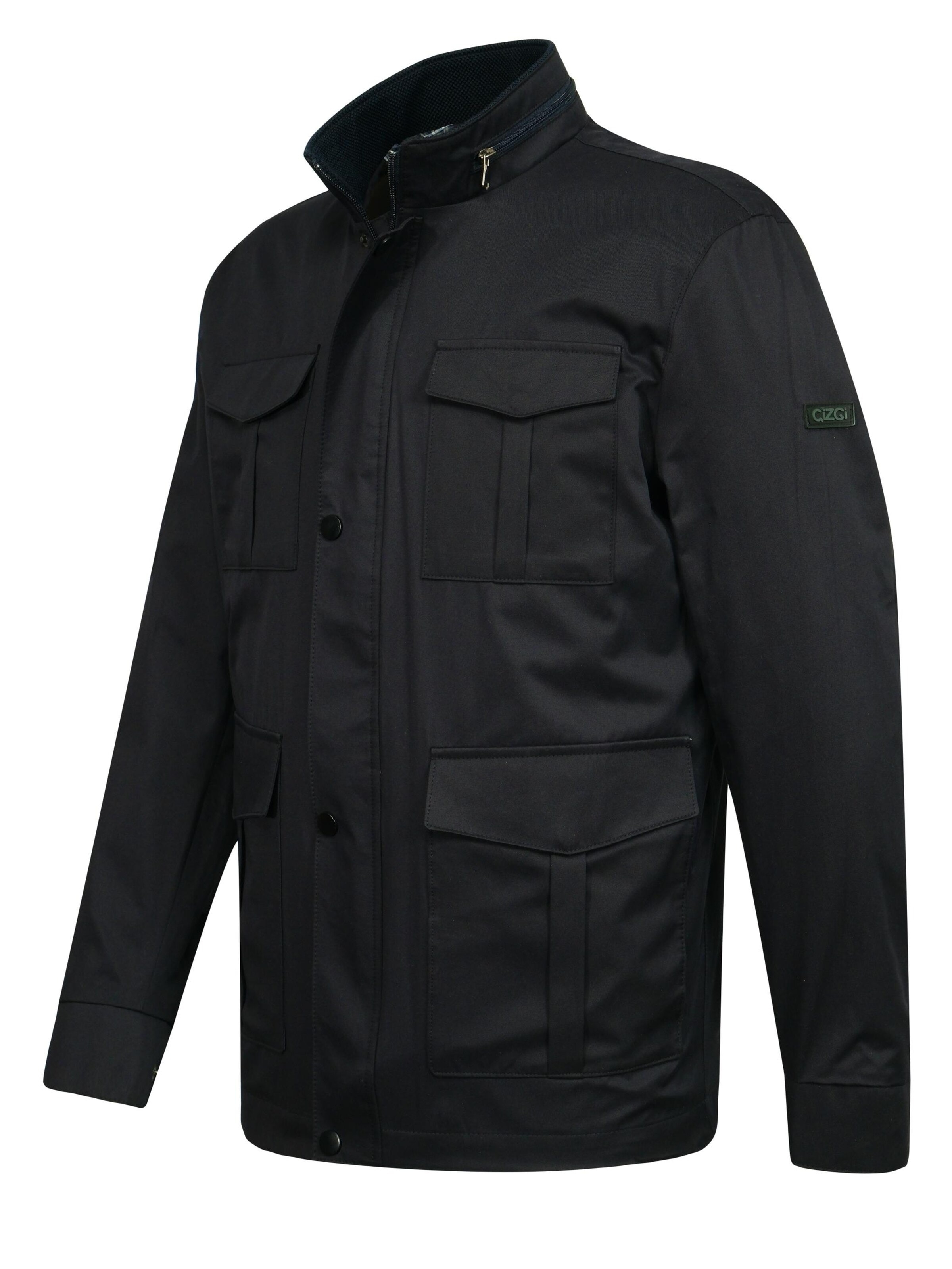 Cizgi Triko Übergangsjacke‌‌‌ in Blau