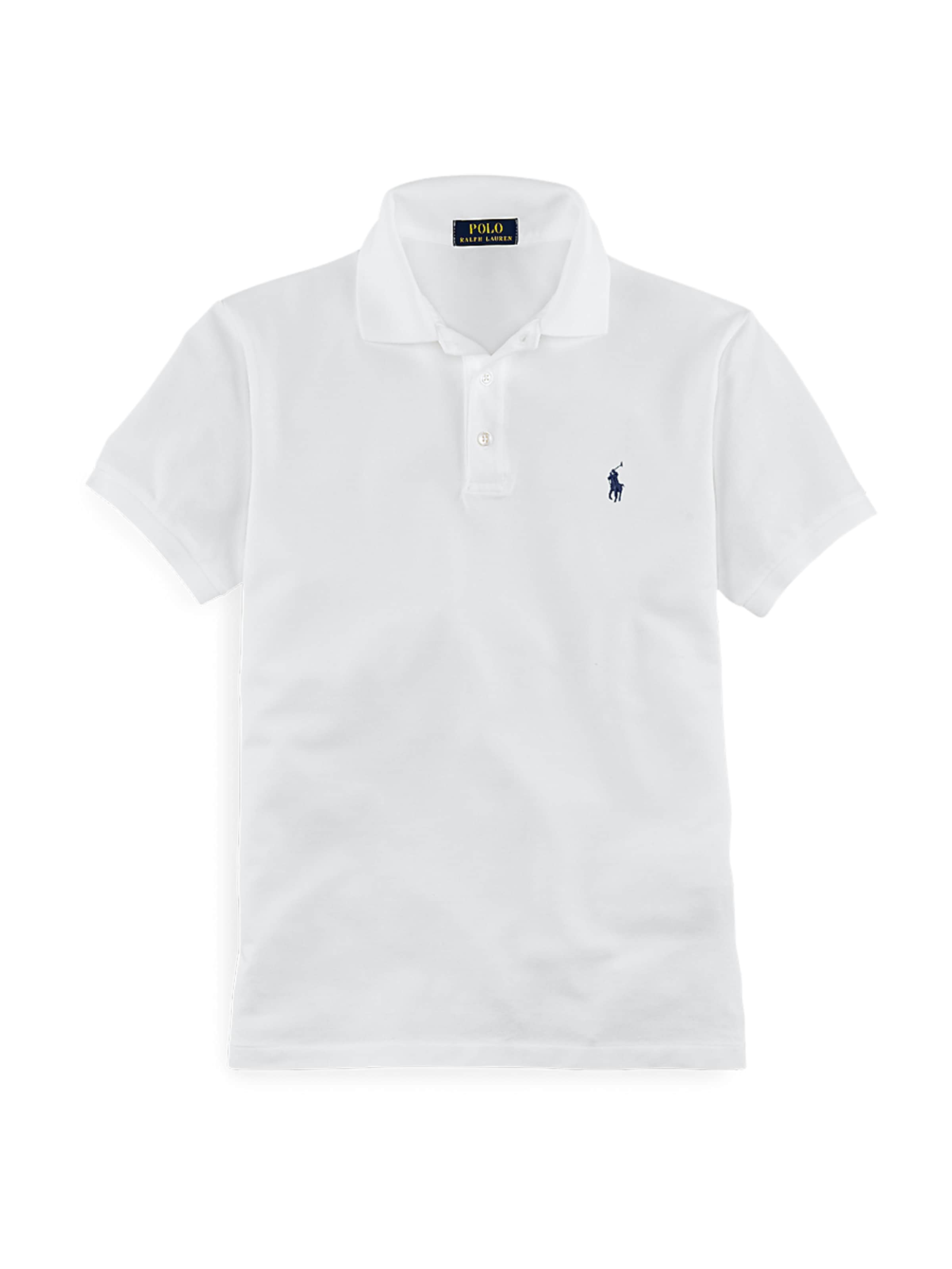 Polo Ralph Lauren Slim Fit Тениска в бяло: отпред