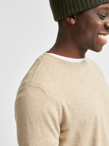 Regular fit Pullover 'Berg' di SELECTED HOMME in beige