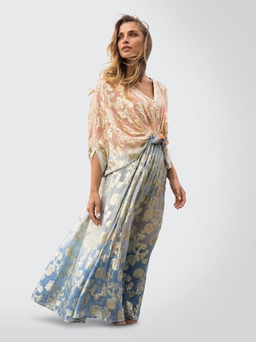 Miss June Dress 'Caftan Long Pastel' in Blue