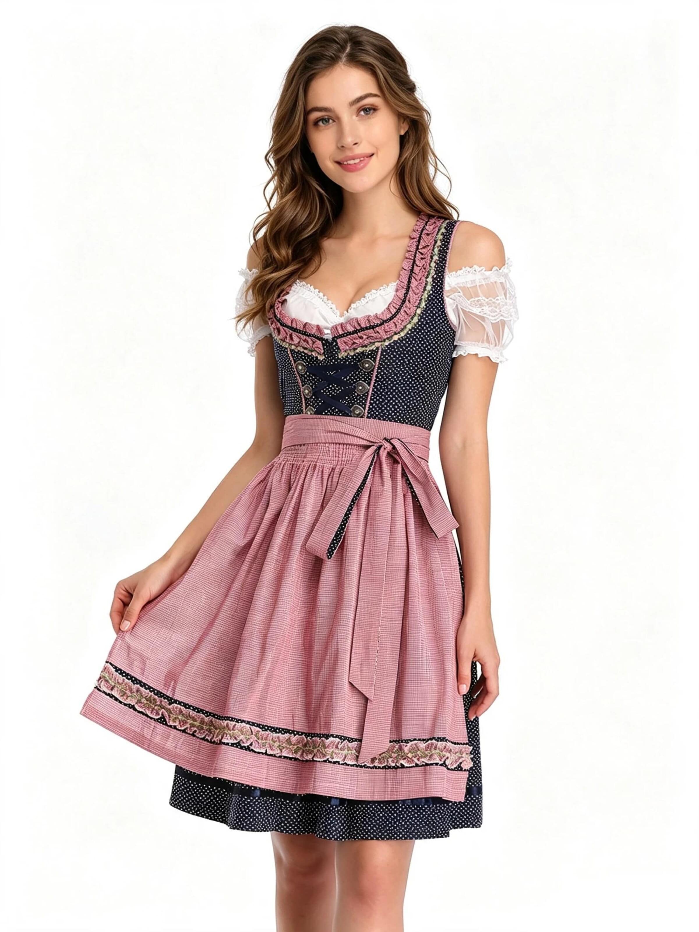KoJooin Dirndl – modrá: přední strana
