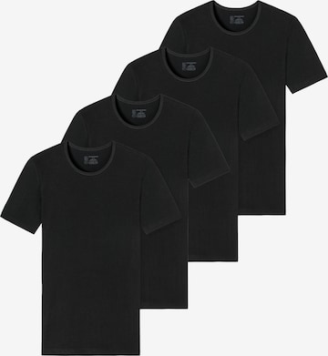SCHIESSER - Camiseta en negro: frente