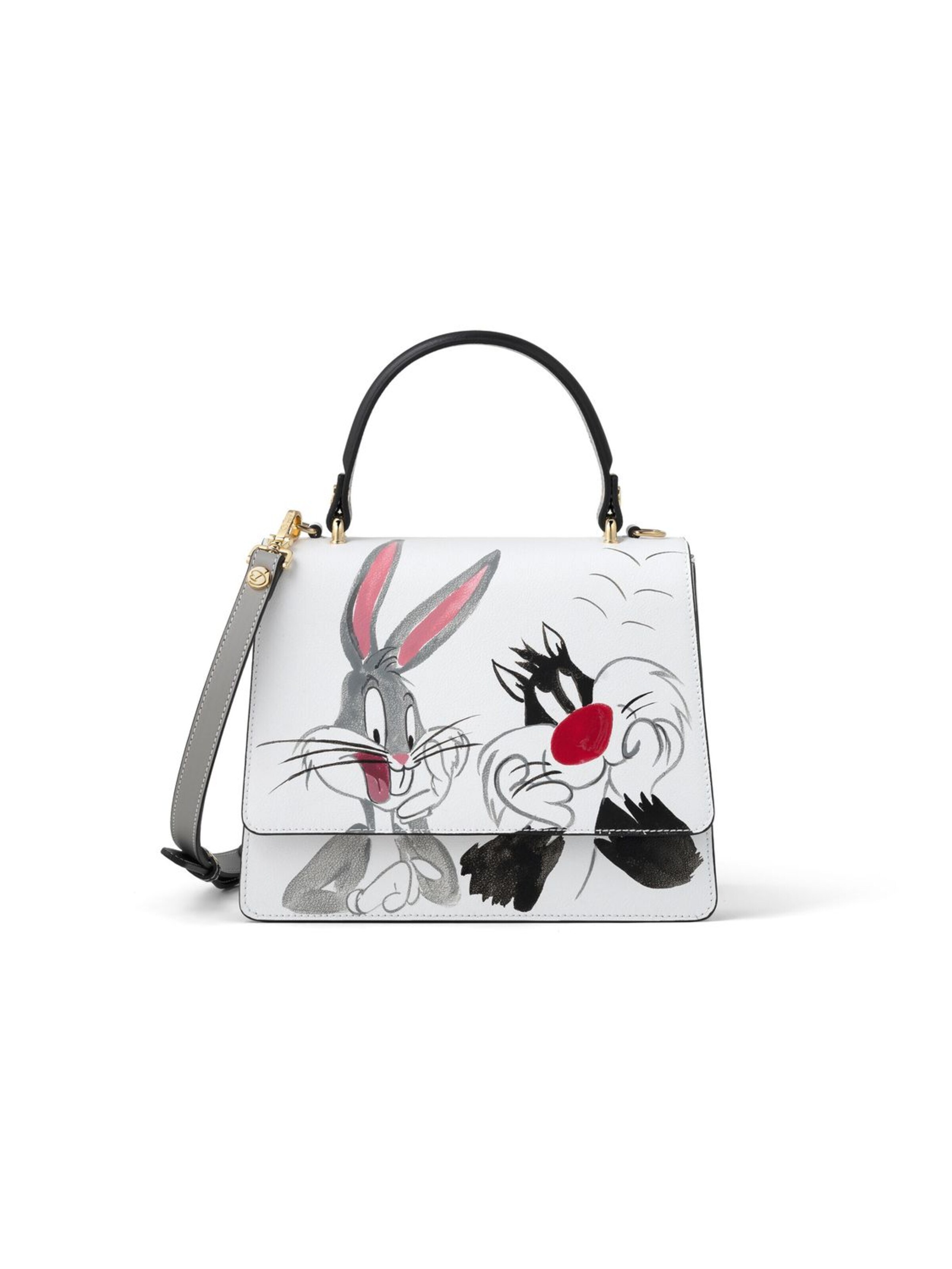 Braccialini - Bolso de mano 'Penelope Looney Tunes' en blanco: frente