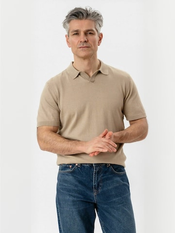 Regular fit Camicia ' Polo ' di TEESHOPPEN in beige: frontale