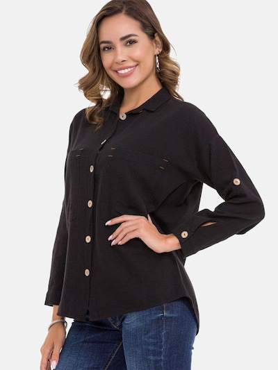 CIPO & BAXX Blouse in de kleur Zwart, Productweergave