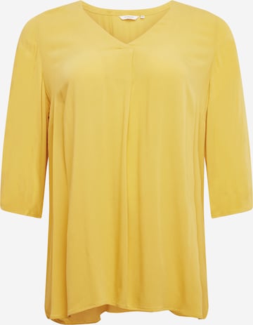 Camicia da donna di Tom Tailor Women + in giallo: frontale