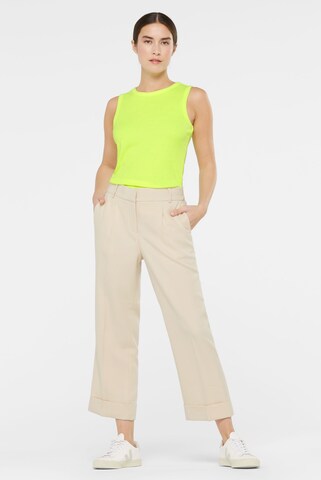 SENSES.THE LABEL Regular Stoffhose mit Bundfalte und Turn-Up-Saum in Braun