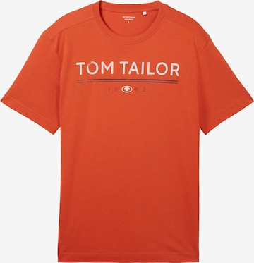 T-Shirt TOM TAILOR en orange : devant