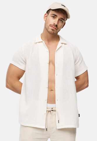 INDICODE JEANS Regular fit Overhemd ' Cosby ' in Wit: voorkant