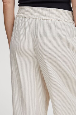 Wide Leg Pantalon 'lin Cu 1' Fransa en beige