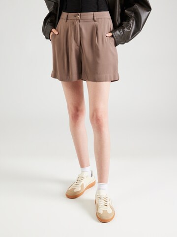 mazine Regular Pleat-front trousers in Brown: front