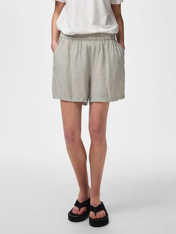 PIECES Loosefit Bukser 'PCPia' i hvid: forside