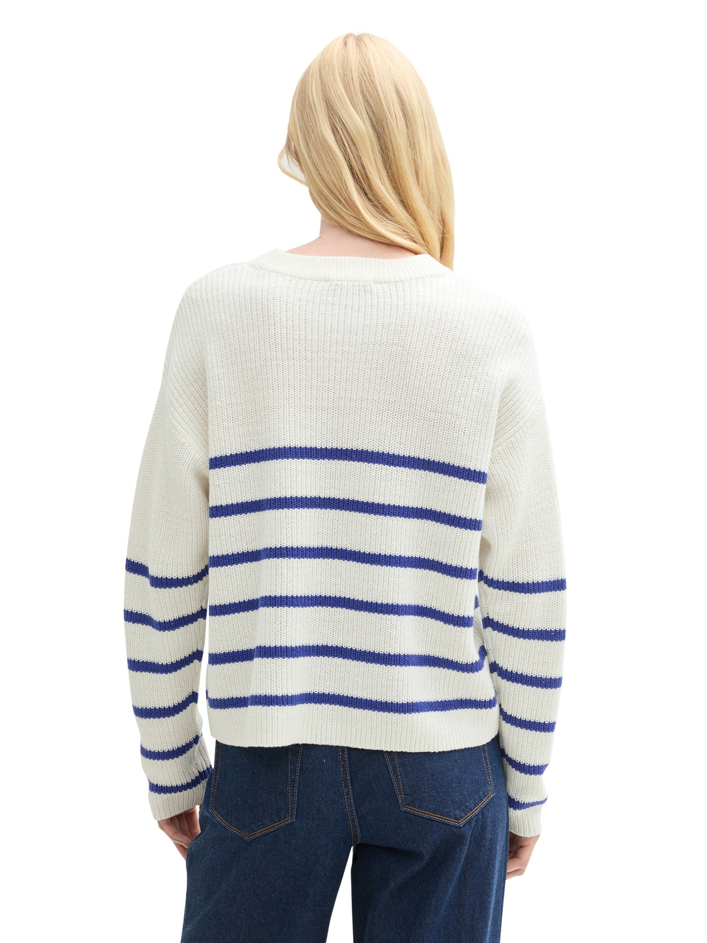 TOM TAILOR DENIM Sweater in White
