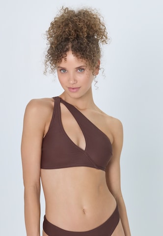 LSCN by LASCANA Bralette Bikini Top in Brown: front