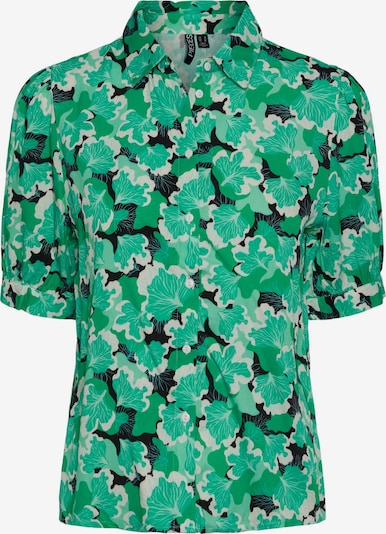 PIECES Blouse 'Kasey' in Green / Jade / Black / White, Item view